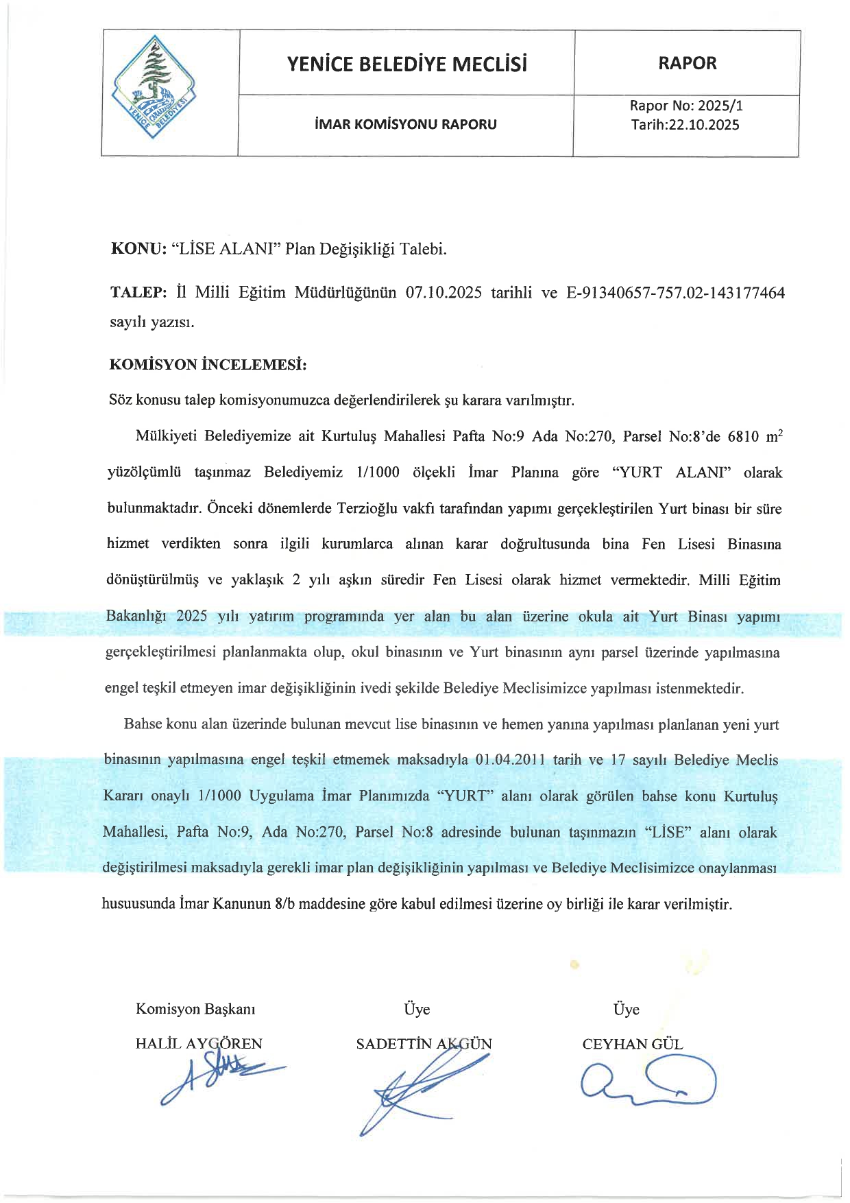 İMAR PALN DEĞİŞİKLĞİ